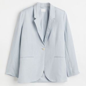 H&M Light Blue Linen Blazer